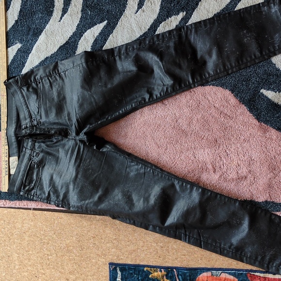 Polo Ralph Lauren Coated Denim SubtlePaint splatter caoated tompkins skinny crop - Picture 1 of 6